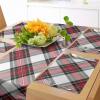 Ambesonne Tartan Table Runner, A Traditional Plaid with Diagonal Lines Rhombuses Scottish Retro Themed Drawing Art, Decoration for Dining Room and Kitchen Home and House Decor, 16″ X 72″, Coral Black(Coral Black)