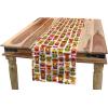 Ambesonne Tartan Table Runner, A Traditional Plaid with Diagonal Lines Rhombuses Scottish Retro Themed Drawing Art, Decoration for Dining Room and Kitchen Home and House Decor, 16″ X 72″, Coral Black(White Brown)