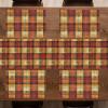 Ambesonne Tartan Table Runner, A Traditional Plaid with Diagonal Lines Rhombuses Scottish Retro Themed Drawing Art, Decoration for Dining Room and Kitchen Home and House Decor, 16″ X 72″, Coral Black(Paprika Orange Rust)