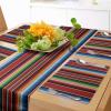 Ambesonne Tartan Table Runner, A Traditional Plaid with Diagonal Lines Rhombuses Scottish Retro Themed Drawing Art, Decoration for Dining Room and Kitchen Home and House Decor, 16″ X 72″, Coral Black(Blue Orange Green)