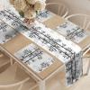 Ambesonne Tartan Table Runner, A Traditional Plaid with Diagonal Lines Rhombuses Scottish Retro Themed Drawing Art, Decoration for Dining Room and Kitchen Home and House Decor, 16″ X 72″, Coral Black(White and Black)