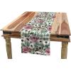 Ambesonne Vintage Rose Table Runner, Repetitive Soft Romantic Tones Floral, Rectangle Scarf for Dining Room Kitchen Table Setting Decor, 14″ X 90″, White Pale Pink Fuchsia(Blush Emerald)