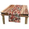 Ambesonne Vintage Rose Table Runner, Repetitive Soft Romantic Tones Floral, Rectangle Scarf for Dining Room Kitchen Table Setting Decor, 14″ X 90″, White Pale Pink Fuchsia(Coral Brown)