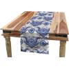 Ambesonne Vintage Rose Table Runner, Repetitive Soft Romantic Tones Floral, Rectangle Scarf for Dining Room Kitchen Table Setting Decor, 14″ X 90″, White Pale Pink Fuchsia(Coconut Dark Ceil Blue)
