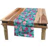Ambesonne Vintage Rose Table Runner, Repetitive Soft Romantic Tones Floral, Rectangle Scarf for Dining Room Kitchen Table Setting Decor, 14″ X 90″, White Pale Pink Fuchsia(Aqua Pink)