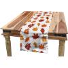 Ambesonne Vintage Rose Table Runner, Repetitive Soft Romantic Tones Floral, Rectangle Scarf for Dining Room Kitchen Table Setting Decor, 14″ X 90″, White Pale Pink Fuchsia(Burnt Orange Paprika)