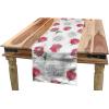 Ambesonne Vintage Rose Table Runner, Repetitive Soft Romantic Tones Floral, Rectangle Scarf for Dining Room Kitchen Table Setting Decor, 14″ X 90″, White Pale Pink Fuchsia(Laurel Green Pastel Pink)