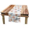 Ambesonne Vintage Rose Table Runner, Repetitive Soft Romantic Tones Floral, Rectangle Scarf for Dining Room Kitchen Table Setting Decor, 14″ X 90″, White Pale Pink Fuchsia(Peach Blue Grey)