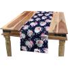 Ambesonne Vintage Rose Table Runner, Repetitive Soft Romantic Tones Floral, Rectangle Scarf for Dining Room Kitchen Table Setting Decor, 14″ X 90″, White Pale Pink Fuchsia(Indigo Multicolor)