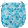 Ambesonne Black and White Chair Seating Cushion Set of 4, Vintage Floral Pattern Victorian Classic Royal Inspired New Modern Art, Anti-Slip Seat Padding for Kitchen & Patio, 16″x16″, White and Black(Blue Sky Blue Pale Blue)