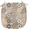 Ambesonne Black and White Chair Seating Cushion Set of 4, Vintage Floral Pattern Victorian Classic Royal Inspired New Modern Art, Anti-Slip Seat Padding for Kitchen & Patio, 16″x16″, White and Black(Dark Brown Pale Brown)