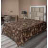 Ambesonne Floral Scene Flat Sheet, Garden Feelings Flowers Boho Silhouettes with Neutral Colors Art, Soft Comfortable Top Sheet Decorative Bedding 1 Piece, Queen Size, Salmon White Dark Cocoa(Pale Redwood and Taupe)