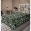 Ambesonne Floral Scene Flat Sheet, Garden Feelings Flowers Boho Silhouettes with Neutral Colors Art, Soft Comfortable Top Sheet Decorative Bedding 1 Piece, Queen Size, Salmon White Dark Cocoa(Seafoam Almond Green Teal)