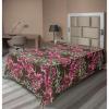 Ambesonne Floral Scene Flat Sheet, Garden Feelings Flowers Boho Silhouettes with Neutral Colors Art, Soft Comfortable Top Sheet Decorative Bedding 1 Piece, Queen Size, Salmon White Dark Cocoa(Mauve Taupe and Olive Green)