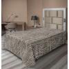 Ambesonne Floral Scene Flat Sheet, Garden Feelings Flowers Boho Silhouettes with Neutral Colors Art, Soft Comfortable Top Sheet Decorative Bedding 1 Piece, Queen Size, Salmon White Dark Cocoa(Peacock Green White Umber)