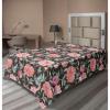Ambesonne Floral Scene Flat Sheet, Garden Feelings Flowers Boho Silhouettes with Neutral Colors Art, Soft Comfortable Top Sheet Decorative Bedding 1 Piece, Queen Size, Salmon White Dark Cocoa(Laurel Green Coral Taupe)