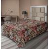 Ambesonne Floral Scene Flat Sheet, Garden Feelings Flowers Boho Silhouettes with Neutral Colors Art, Soft Comfortable Top Sheet Decorative Bedding 1 Piece, Queen Size, Salmon White Dark Cocoa(Pale Mustard and Brown)