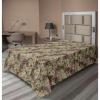 Ambesonne Floral Scene Flat Sheet, Garden Feelings Flowers Boho Silhouettes with Neutral Colors Art, Soft Comfortable Top Sheet Decorative Bedding 1 Piece, Queen Size, Salmon White Dark Cocoa(Blush Pale Green)
