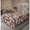 Ambesonne Floral Scene Flat Sheet, Garden Feelings Flowers Boho Silhouettes with Neutral Colors Art, Soft Comfortable Top Sheet Decorative Bedding 1 Piece, Queen Size, Salmon White Dark Cocoa(Coral Dark Peach and Pink)