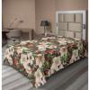 Ambesonne Floral Scene Flat Sheet, Garden Feelings Flowers Boho Silhouettes with Neutral Colors Art, Soft Comfortable Top Sheet Decorative Bedding 1 Piece, Queen Size, Salmon White Dark Cocoa(Dark Coral Reseda Green)