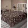 Ambesonne Floral Scene Flat Sheet, Garden Feelings Flowers Boho Silhouettes with Neutral Colors Art, Soft Comfortable Top Sheet Decorative Bedding 1 Piece, Queen Size, Salmon White Dark Cocoa(Mauve Taupe and Dark Brown)