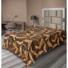 Ambesonne Floral Scene Flat Sheet, Garden Feelings Flowers Boho Silhouettes with Neutral Colors Art, Soft Comfortable Top Sheet Decorative Bedding 1 Piece, Queen Size, Salmon White Dark Cocoa(Pale Orange Dark Cocoa)