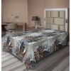 Ambesonne Floral Scene Flat Sheet, Garden Feelings Flowers Boho Silhouettes with Neutral Colors Art, Soft Comfortable Top Sheet Decorative Bedding 1 Piece, Queen Size, Salmon White Dark Cocoa(Almond Green Warm Taupe)
