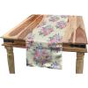 Ambesonne Floral Table Runner, Vintage Floral Drawing Style Classical in Pastel Colors Rhythmic Pattern, Dining Room Kitchen Rectangular Runner, 16″ X 120″, Eggshell Multicolor(Eggshell Multicolor)