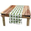 Ambesonne Floral Table Runner, Vintage Floral Drawing Style Classical in Pastel Colors Rhythmic Pattern, Dining Room Kitchen Rectangular Runner, 16″ X 120″, Eggshell Multicolor(Green White)
