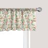 Ambesonne Floral Window Valance, Flower Petals Blossoms Leaves and Bird Sitting Vintage Inspired Image, Curtain Valance for Kitchen Bedroom Decor with Rod Pocket, 54″ X 12″, Coral Fern Green White(Coral Fern Green White)