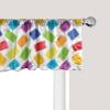 Ambesonne Floral Window Valance, Flower Petals Blossoms Leaves and Bird Sitting Vintage Inspired Image, Curtain Valance for Kitchen Bedroom Decor with Rod Pocket, 54″ X 12″, Coral Fern Green White(Fern Green)