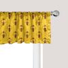 Ambesonne Floral Window Valance, Flower Petals Blossoms Leaves and Bird Sitting Vintage Inspired Image, Curtain Valance for Kitchen Bedroom Decor with Rod Pocket, 54″ X 12″, Coral Fern Green White(Earth Yellow Seal Brown)