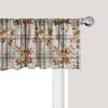Ambesonne Floral Window Valance, Flower Petals Blossoms Leaves and Bird Sitting Vintage Inspired Image, Curtain Valance for Kitchen Bedroom Decor with Rod Pocket, 54″ X 12″, Coral Fern Green White(Pale Grey Apricot Brown)