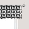 Ambesonne Floral Window Valance, Flower Petals Blossoms Leaves and Bird Sitting Vintage Inspired Image, Curtain Valance for Kitchen Bedroom Decor with Rod Pocket, 54″ X 12″, Coral Fern Green White(Black White)