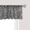 Ambesonne Floral Window Valance, Flower Petals Blossoms Leaves and Bird Sitting Vintage Inspired Image, Curtain Valance for Kitchen Bedroom Decor with Rod Pocket, 54″ X 12″, Coral Fern Green White(Black and White)