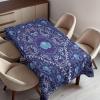 Ambesonne Flower Tablecloth, Cosmos Daisy Cornflower Wildflower Dandelion in Floral Meadow Drawing of Nature, Rectangular Table Cover for Dining Room Kitchen Decor, 60″ X 84″, Pastel Colors(Navy Blue)