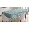 Ambesonne Flower Tablecloth, Cosmos Daisy Cornflower Wildflower Dandelion in Floral Meadow Drawing of Nature, Rectangular Table Cover for Dining Room Kitchen Decor, 60″ X 84″, Pastel Colors(Turquoise Coconut)
