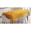 Ambesonne Flower Tablecloth, Cosmos Daisy Cornflower Wildflower Dandelion in Floral Meadow Drawing of Nature, Rectangular Table Cover for Dining Room Kitchen Decor, 60″ X 84″, Pastel Colors(Orange)