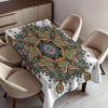 Ambesonne Flower Tablecloth, Cosmos Daisy Cornflower Wildflower Dandelion in Floral Meadow Drawing of Nature, Rectangular Table Cover for Dining Room Kitchen Decor, 60″ X 84″, Pastel Colors(Blue Orange)