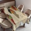 Ambesonne Flower Tablecloth, Cosmos Daisy Cornflower Wildflower Dandelion in Floral Meadow Drawing of Nature, Rectangular Table Cover for Dining Room Kitchen Decor, 60″ X 84″, Pastel Colors(Cream Beige)