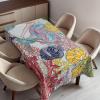 Ambesonne Flower Tablecloth, Cosmos Daisy Cornflower Wildflower Dandelion in Floral Meadow Drawing of Nature, Rectangular Table Cover for Dining Room Kitchen Decor, 60″ X 84″, Pastel Colors(Yellow Ivory)