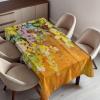 Ambesonne Flower Tablecloth, Cosmos Daisy Cornflower Wildflower Dandelion in Floral Meadow Drawing of Nature, Rectangular Table Cover for Dining Room Kitchen Decor, 60″ X 84″, Pastel Colors(Orange Green)