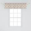 Ambesonne Geometric Window Valance, Modern Neutral Style Pattern of Abstract Ornamental Triangles Print, Curtain Valance for Kitchen Bedroom Decor with Rod Pocket, 42″ x 12″, Pale Sepia and White