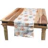 Ambesonne Vintage Rose Table Runner, Repetitive Soft Romantic Tones Floral, Rectangle Scarf for Dining Room Kitchen Table Setting Decor, 14″ X 90″, White Pale Pink Fuchsia(Peach Blue Grey)