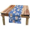Ambesonne Vintage Rose Table Runner, Repetitive Soft Romantic Tones Floral, Rectangle Scarf for Dining Room Kitchen Table Setting Decor, 14″ X 90″, White Pale Pink Fuchsia(Azure Blue Dark Pink)
