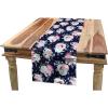 Ambesonne Vintage Rose Table Runner, Repetitive Soft Romantic Tones Floral, Rectangle Scarf for Dining Room Kitchen Table Setting Decor, 14″ X 90″, White Pale Pink Fuchsia(Indigo Multicolor)