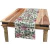Ambesonne Vintage Rose Table Runner, Repetitive Soft Romantic Tones Floral, Rectangle Scarf for Dining Room Kitchen Table Setting Decor, 14″ X 90″, White Pale Pink Fuchsia(Blush Emerald)