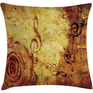 Ambesonne Animal Throw Pillow Cushion Cover, Fox Sleeping Funny Creature in Watercolor Art Design, Decorative Square Accent Pillow Case, 20″ X 20″, Apricot and White(Beige Pink)