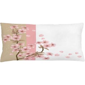 Ambesonne Animal Throw Pillow Cushion Cover, Fox Sleeping Funny Creature in Watercolor Art Design, Decorative Square Accent Pillow Case, 20″ X 20″, Apricot and White(Sand Brown Pale Pink)
