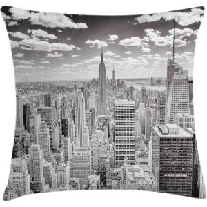 Ambesonne Animal Throw Pillow Cushion Cover, Fox Sleeping Funny Creature in Watercolor Art Design, Decorative Square Accent Pillow Case, 20″ X 20″, Apricot and White(Black Grey)